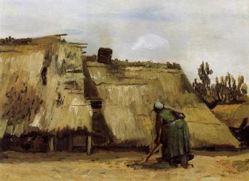 Vincent Van Gogh : Cottage with Woman Digging III